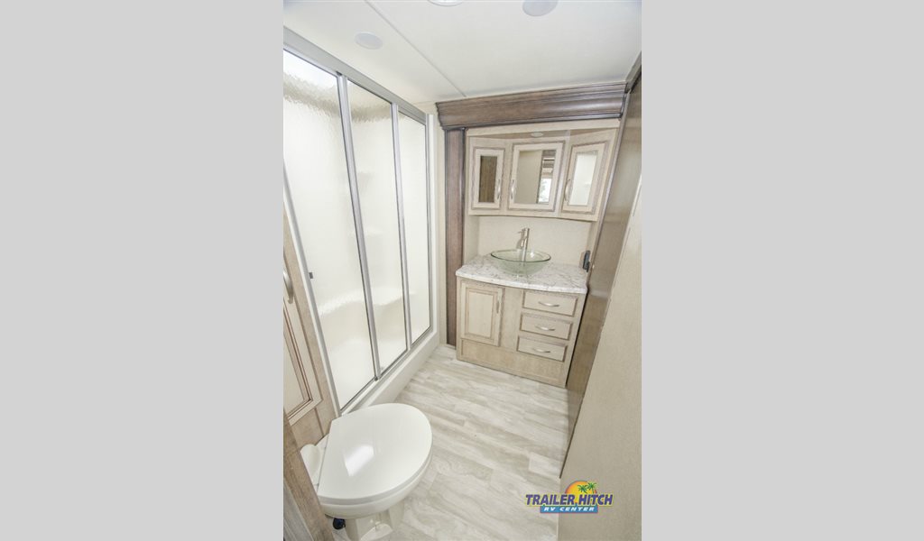 2016 Grand Design Solitude 384GK Fifth Wheel Bathroom